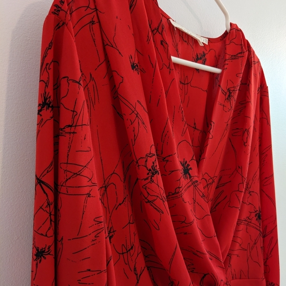 ASTR the Label V-Neck Asymmetrical Peplum Blouse - Picture 5 of 13